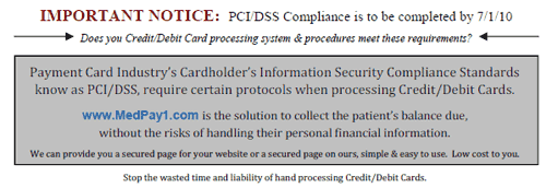 Payment Card Industry PCI/DSS Compliance